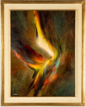 Leonardo Nierman (American/Mexican, b. 1932) "Bird of Paradise"